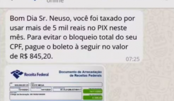 TOMEM CUIDADO COM O GOLPE DO PIX DA RECEITA FEDERAL 