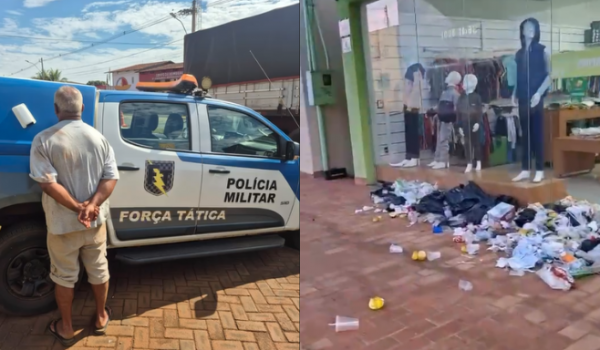 Homem é identificado após danificar lixeiras e causar perturbação do sossego em Santa Helena de Goiás