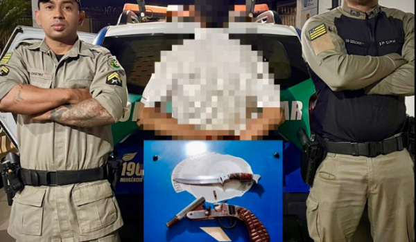 Em Maurilândia homem é preso por violência doméstica, com arma de fogo de fabricação caseira