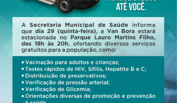 Secretaria de Saúde disponibilizará Van com atendimentos no Parque Lauro Martins em Rio Verde