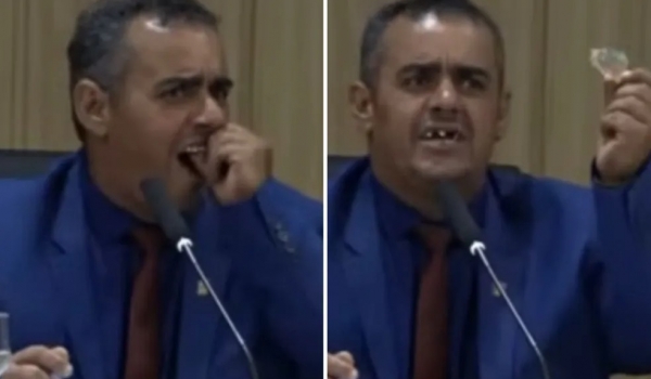 Vídeo de vereador de Goianésia tirando a dentadura viraliza, entenda