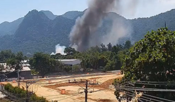 Incêndio é registrado na cidade cenográfica dos Estúdios Globo, no Rio de Janeiro