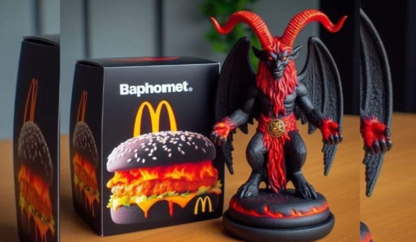 Internet fica assustada com falso lanche demoníaco do McDonald's; imagem do produto foi criado por IA