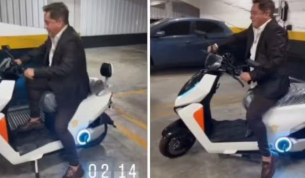 Esposa mostra moto elétrica que Leonardo ganhou de presente e momento viraliza