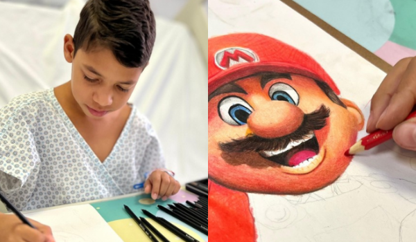 Menino de 11 anos hospitalizado em Goiás impressiona com talento para o desenho