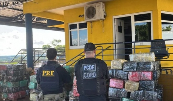 PRF apreende cerca de 3,5 toneladas de skunk em caminhão na BR-153, em Morrinhos
