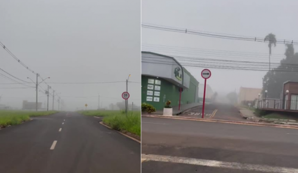 Rio Verde amanhece coberto de neblina em vários bairros nesta quinta (09)