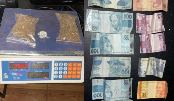 CPE flagra tráfico de drogas no Bairro Veneza e apreende cocaína, maconha e dinheiro em residência