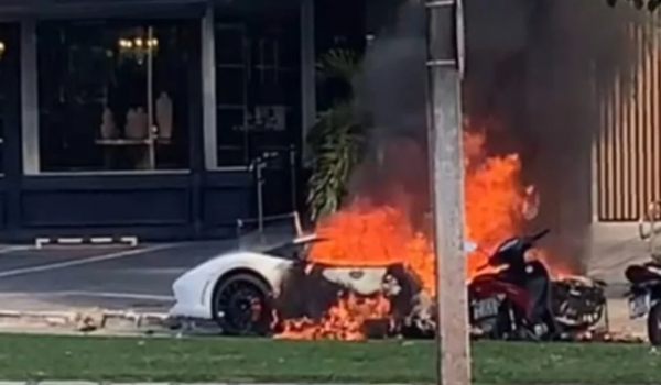Lamborghini de mais de R$ 1 milhão pega fogo em Goiânia e não tinha seguro