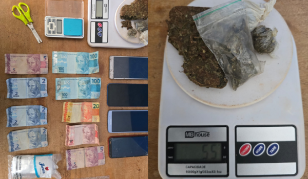 Polícia Militar desmantela ponto de tráfico em Montividiu e apreende drogas, dinheiro e balanças de precisão
