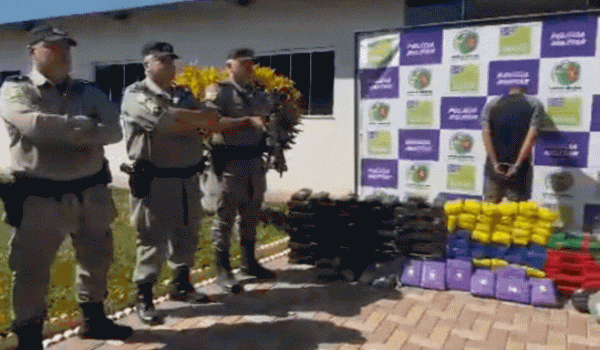 PMGO prende traficante com 192 kg de drogas após perseguição em canavial na região de Edéia