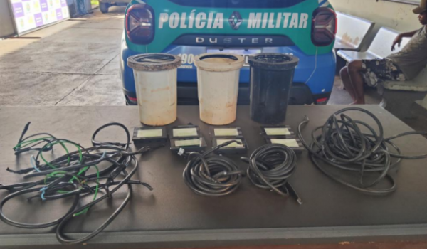 Polícia Militar aborda homem com mochila suspeita e encontra materiais de origem duvidosa