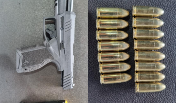 PM encontra arma escondida atrás de caixas de leite após denúncia de ameaça