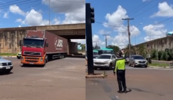 Caminhão que bloqueou túnel ao Residencial Gameleira, teve uma pane mecânica