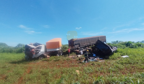 Grave acidente entre veículos de grande porte interdita a BR-452, entre Castelândia-GO e Maurilândia-GO