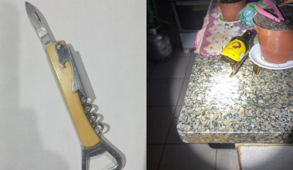 Filho embriagado ameaça mãe com canivete e é preso no Jardim Presidente