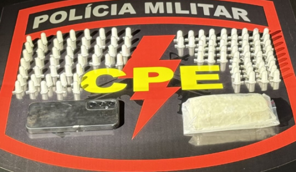 CPE prende suspeito com grande quantidade de cocaína após perseguição em Rio Verde