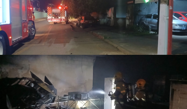 Incêndio atinge oficina de refrigeração durante a madrugada em Rio Verde e danifica eletrodomésticos