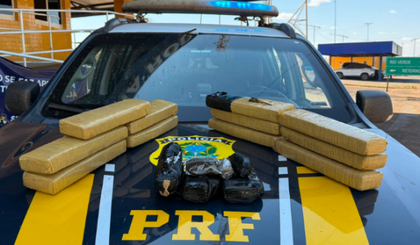 PRF apreende mais de 12kg de drogas escondidas em carro na BR-060