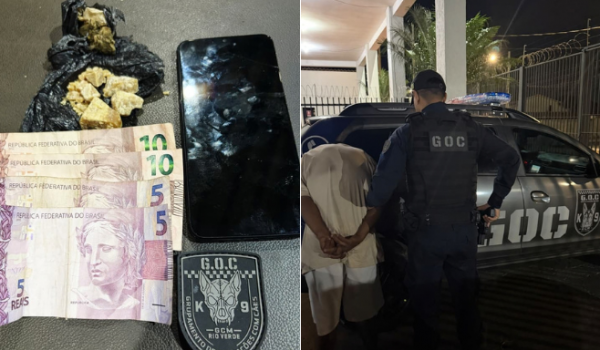 GOC prende suspeito de tráfico com porções de crack no Residencial Veneza