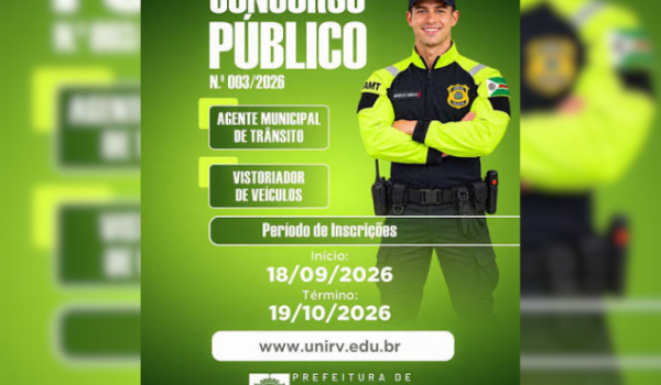 Concurso da AMT de Rio Verde encerra inscrições nesta segunda-feira (19)
