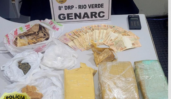 Motorista de app preso por tráfico de drogas em Rio Verde estava sendo monitorada há um mês