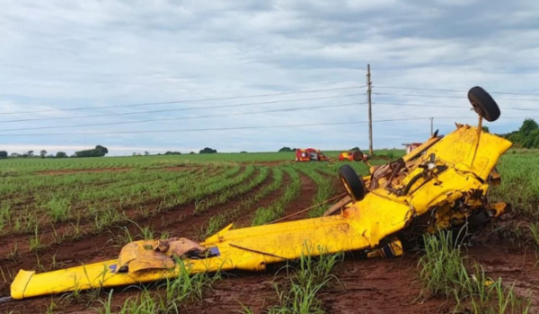 Piloto morre após queda de avião agrícola em Quirinópolis