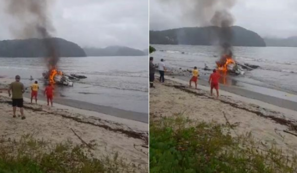 Aeronave de pequeno porte cai em Ubatuba (SP); Cinco pessoas estavam a bordo 