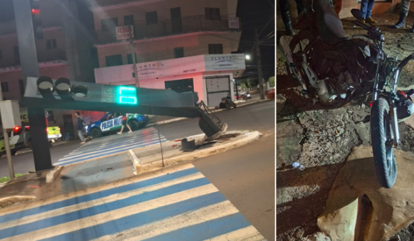 Colisão entre motos deixa ferido e termina com veículo irregular apreendido em Rio Verde