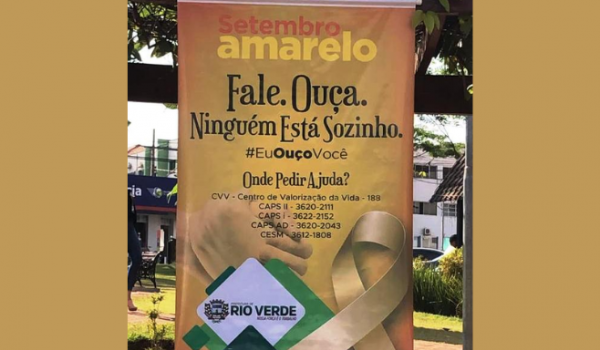 Saúde de Rio Verde promove atividades para a campanha Setembro Amarelo