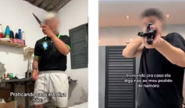 Trend violenta no TikTok em que homens reagem 