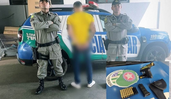 PM prende motorista por porte ilegal de arma de fogo