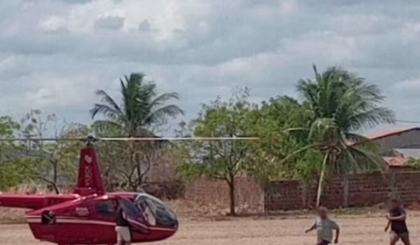 No Ceará, passageiros de helicóptero são assaltados após pouso de emergência