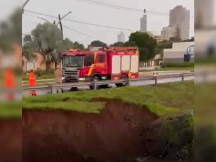 Chuva provoca alagamento e erosão em avenidas de Rio Verde nesta quinta (29)