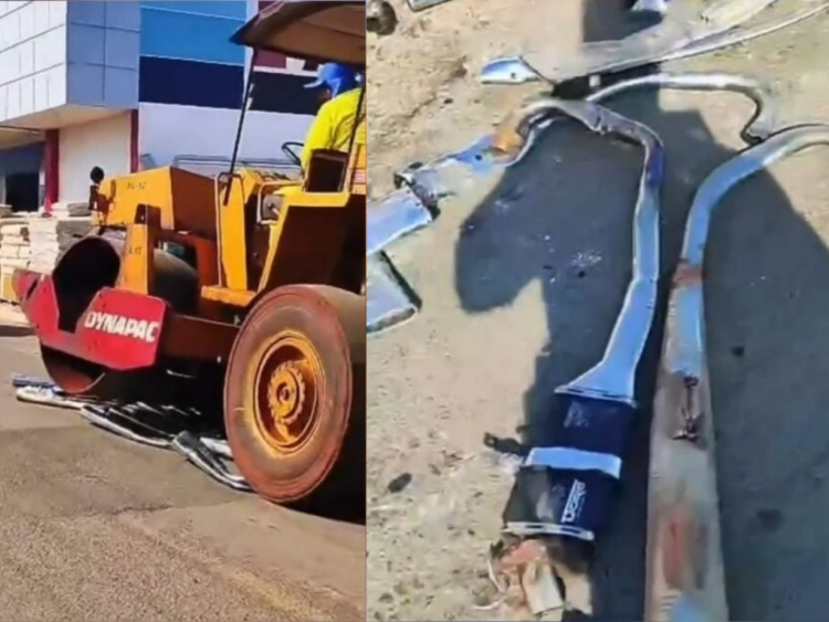 Polícia Militar destrói escapamentos adulterados apreendidos em fiscalizações em Pontalina