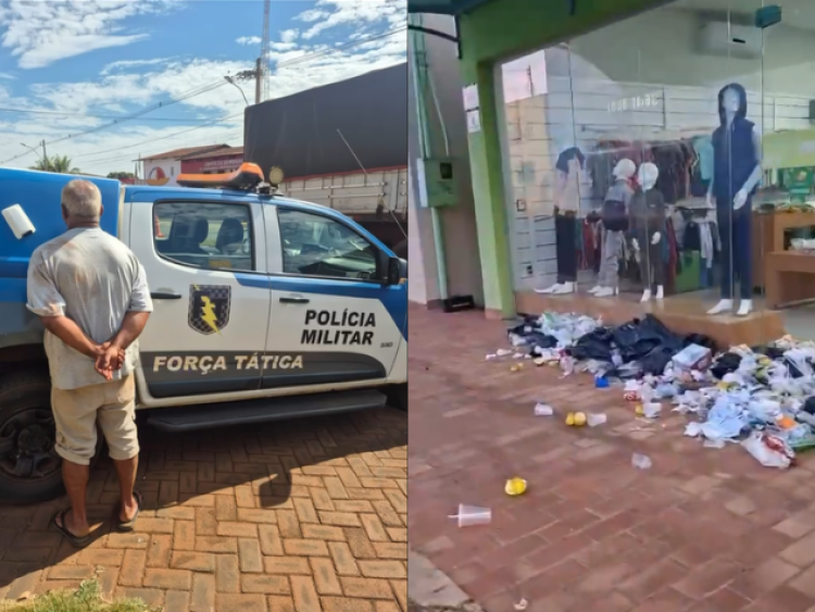 Homem é identificado após danificar lixeiras e causar perturbação do sossego em Santa Helena de Goiás