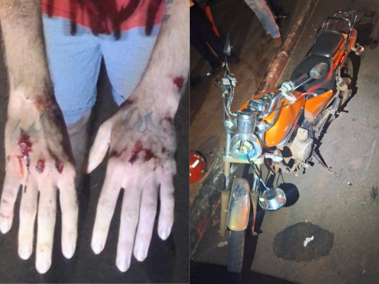 Motorista embriagado foge de acidente após ferir motociclista em colisão no Residencial Veneza