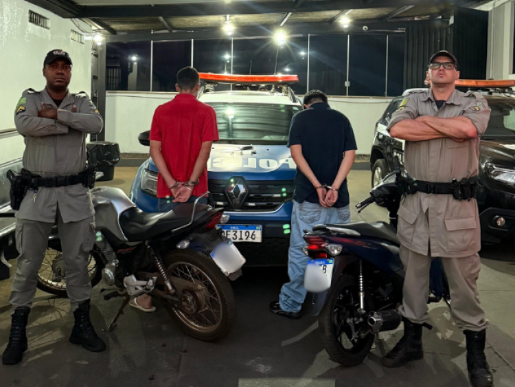 Em menos de 24h, PM prende dupla e recupera motocicletas furtadas em Rio Verde