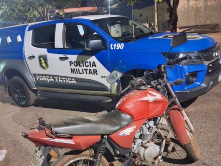 Moto furtada é recuperada pela Força Tática durante patrulhamento em Rio Verde