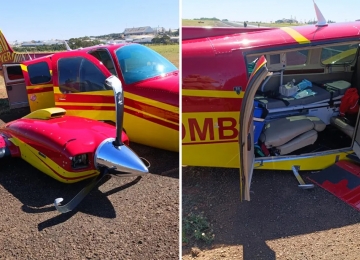 Avião dos bombeiros sofre pane durante pouso no aeroporto de Rio Verde