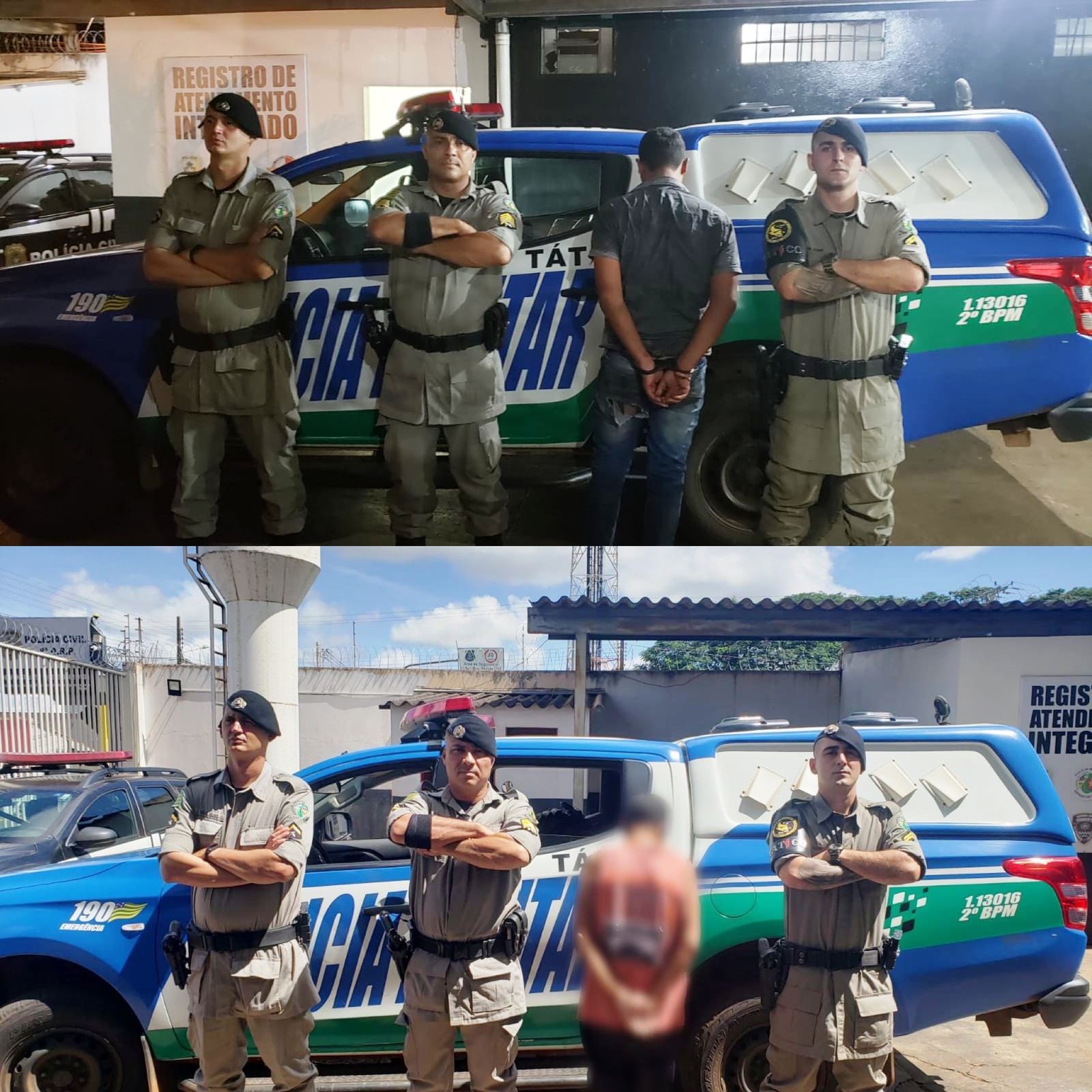 PM cumpre dois mandados de prisão em Rio Verde, ambos na região do Dom Miguel
