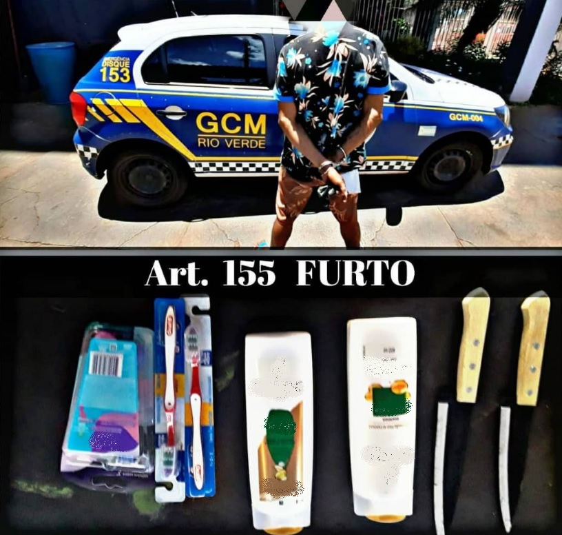 GCM prende autor de furto a supermercado ainda com parte dos produtos