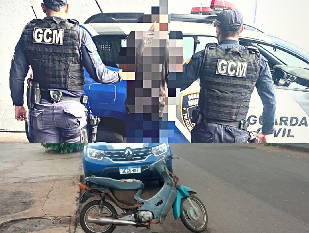 Homem é detido pela GCM suspeito de receptar moto furtada 